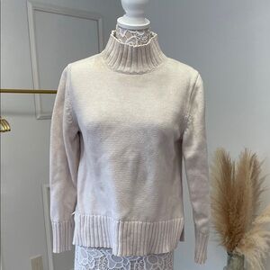 J crew Cream Turtleneck Sweater